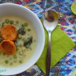 Gyümölcsleves feketeribizlivel, meggyel, barackkal