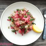 Sült csirkemell áfonyamártással és édesburgonyával