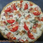 Csirkés barackos töltött cukkini